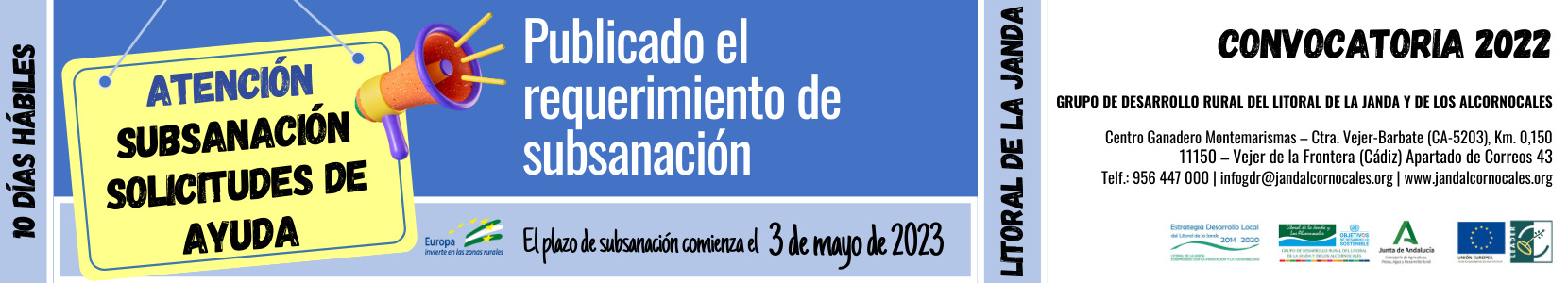 Requerimiento subsanación Litoral Janda