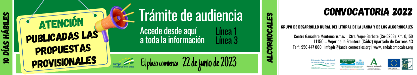 Trámite audiencia L1 y L3 Alcornocales