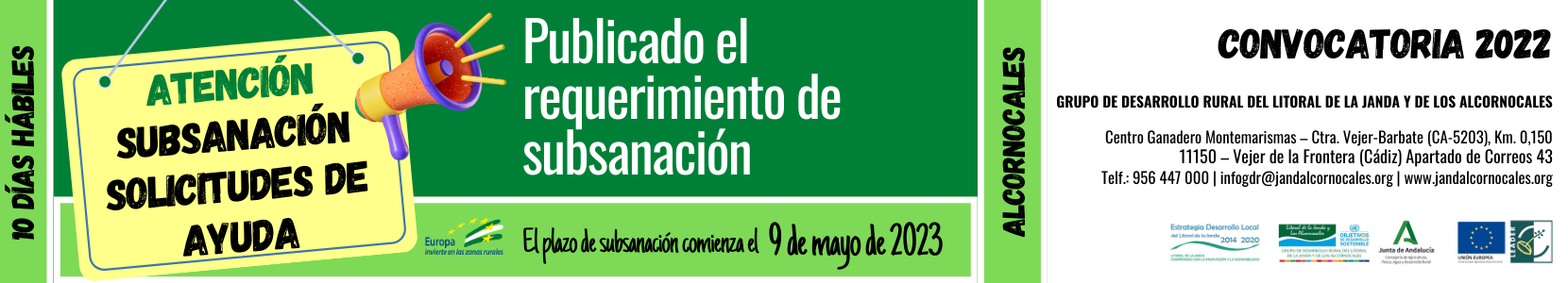 Requerimiento subsanación Los Alcornocales